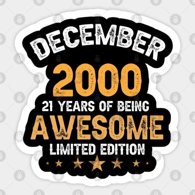 December 2002 20 years of being awesome limited edition Sticker by yalp.play